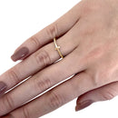 Anel Cruz em Prata 925 Banhado a Ouro